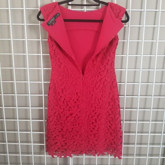 Ralph lauren Crochet Lace Overlay Sheath Dress - Picture 3 of 7